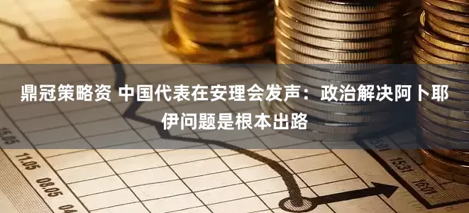 鼎冠策略资 中国代表在安理会发声：政治解决阿卜耶伊问题是根本出路